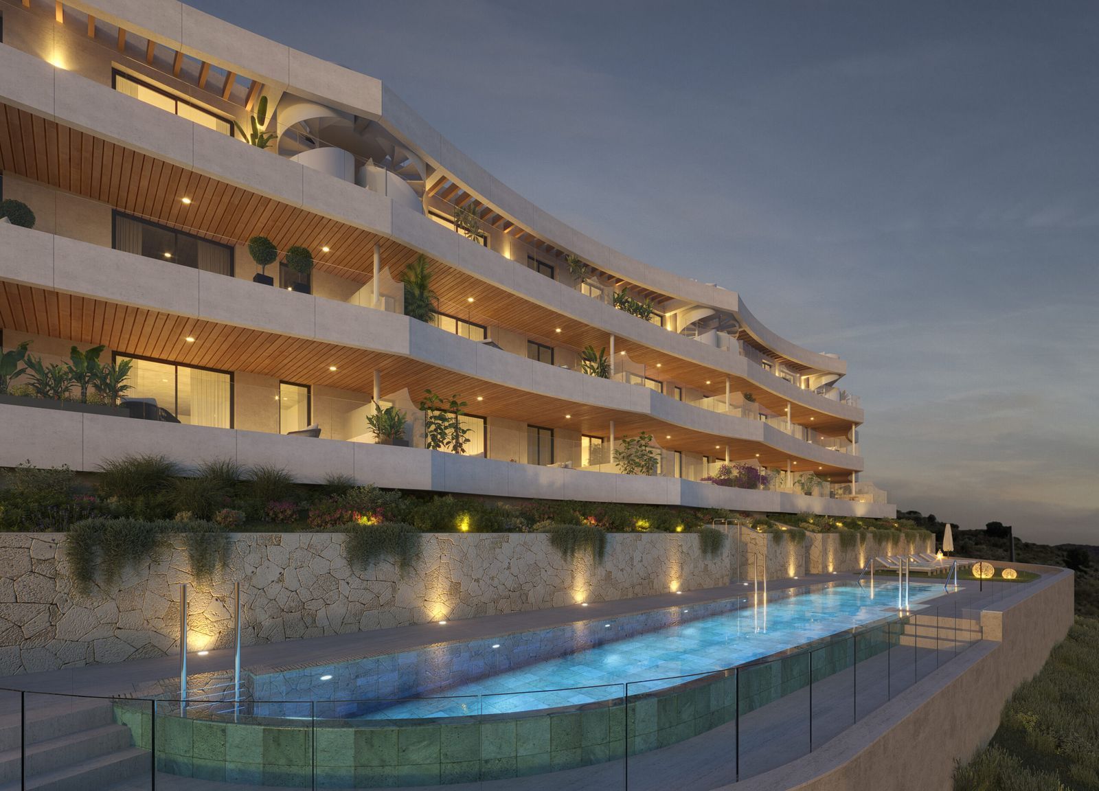 13 modern multi level pool villa